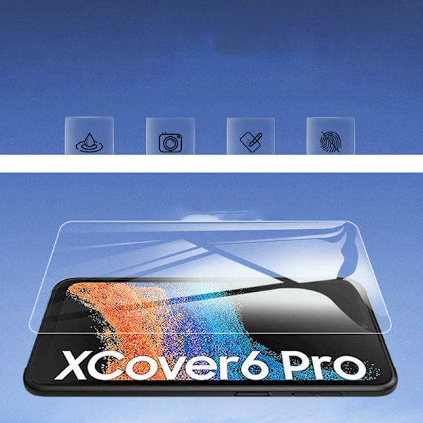 2-pak hærdet glasskærmbeskytter til Samsung Xcover6 - buet kant