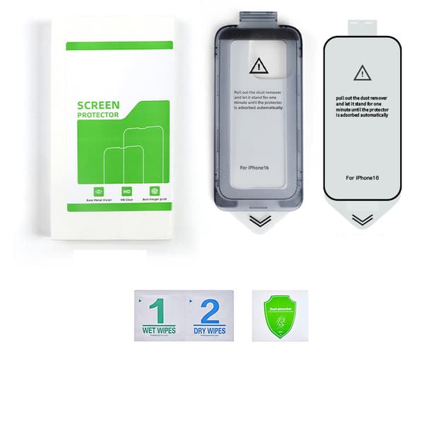 Transparent Fodral & Skärmskydd för iPhone, 2-pack iPhone 16 Plus