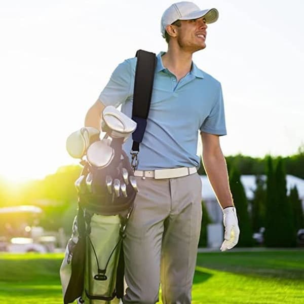 Skulderrem til golfbag - justerbar åndbar nylon, multifunktionel bære- og erstatningsrem, komfortabel pasform og nem montering til lange runder
