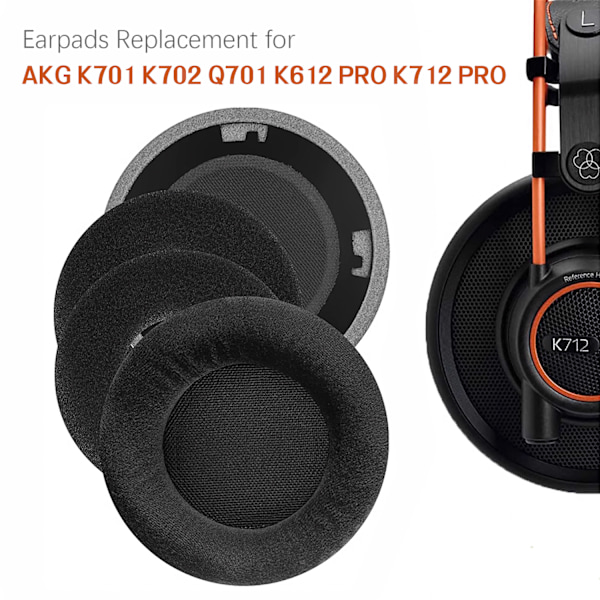 Korvapehmuste AKG K701 K702 Q701 K612 PRO K712 PRO Musta