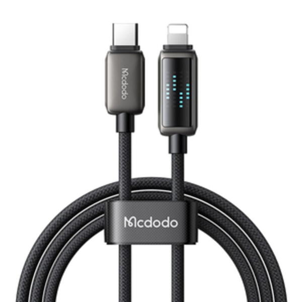 Mcdodo CA-2630 USB-C til Lightning-kabel, 36W, LED-skærm, 1,2m