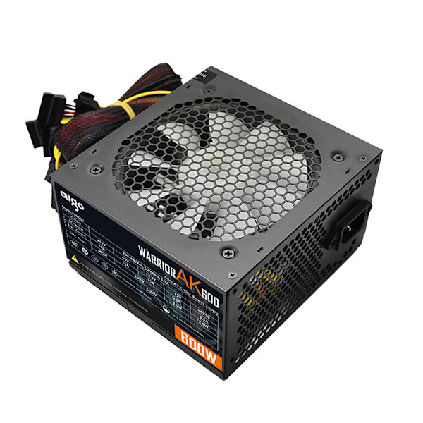 Computer strømforsyning Aigo AK600 RGB (sort)