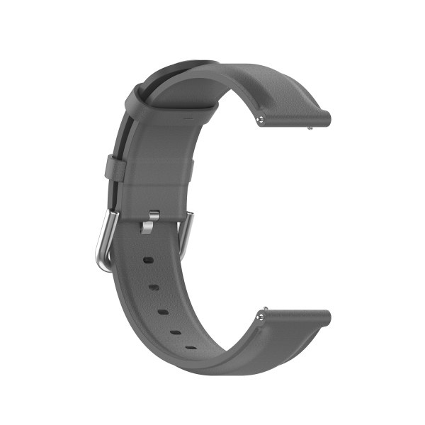 Klockarmband äkta läder Samsung Galaxy Watch 5/5 Pro/4/4 Classic/3 41 mm, Huawei Watch GT3 42 mm/GT2 42 mm, Huami Amazfi Grå 20 mm