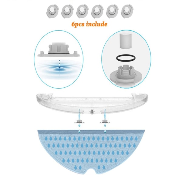 INF Dammsugartillbehör 22 delar Xiaomi Roborock S5 Max/S6 Pure/S6 MAXV/S50/S51/S55/S5/S60/S65/S6