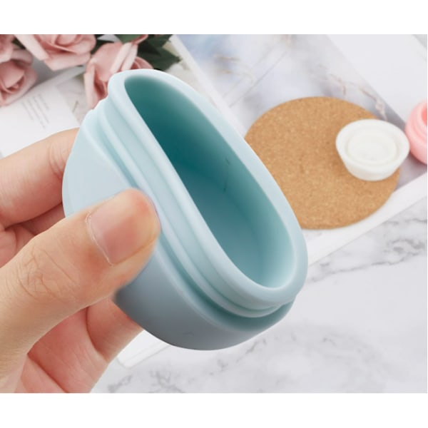 Bærbar 20 ml silikone rejsekosmetikkrukke Blå