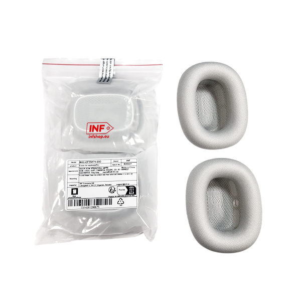 Ørepuder til AirPods Max - Apple Fabric & Silikone Silver Silver