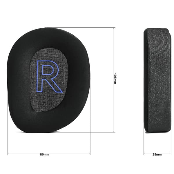 Logitech G522 ersättningsöronkuddar kompatibelt med Logitech G522 Lightspeed Wireless – andningsbart mesh och kylande svamp för gaming och streaming, Black