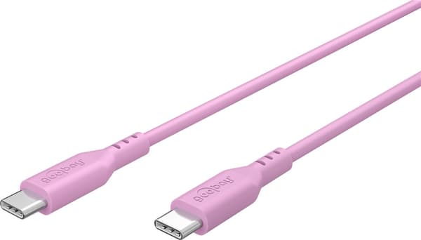 USB-C™-silikonekabel, 1,5 m, Pink