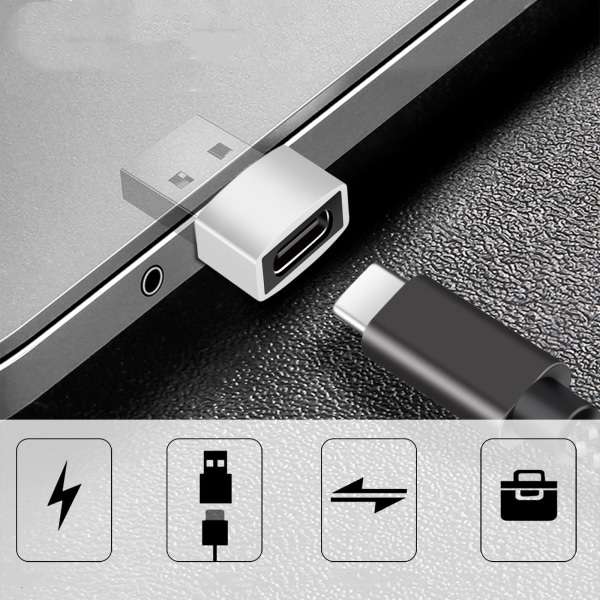 INF Adapter USB-C (hun) til USB-A 2.0 (han) Sølv