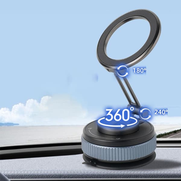 Multifunktionel Magnetisk Biltelefonholder - 360° Roterbar, Justerbar & Foldbar Silver Silver