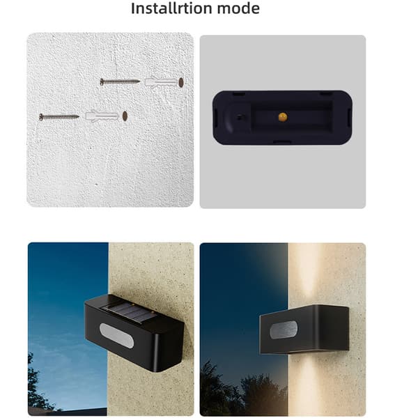 Solar Fence Lights Outdoor Wall Lights White 4 White 4