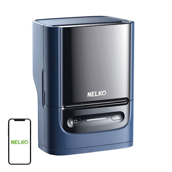 Nelko PM220 termisk etikettskrivare (blå)