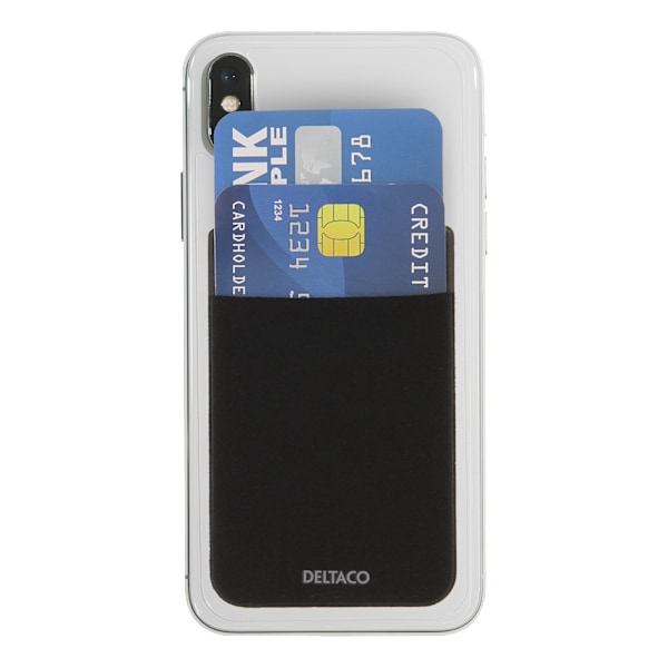 Adhesive credit card holder, 3M adhesive, black