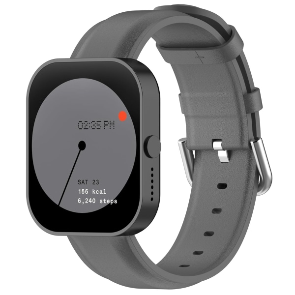 20 mm Klockarmband i Läder för CMF by Nothing Watch Pro Grå
