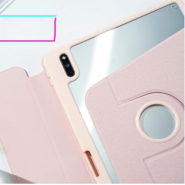 360° Roterande Bluetooth Tangentbordsfodral Kompatibelt med iPad 5/6 (2017/2018) 9.7" - Rosa