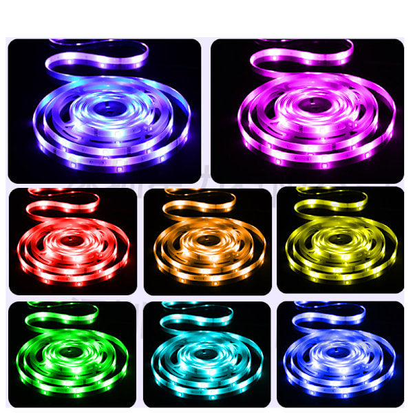 24-nøgler WiFi Smart LED Strip Light Kit med stemmestyring