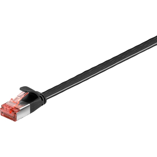 CAT 6 platt patchkabel, U/FTP, svart