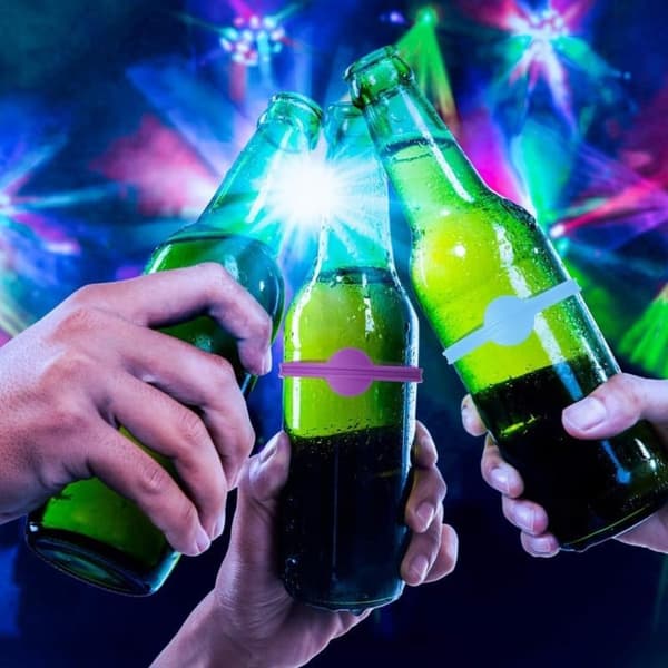 Silikone vinglasmærker 12 genanvendelige multifarvede - til fester, bryllupper og events med bløde ringe til glas