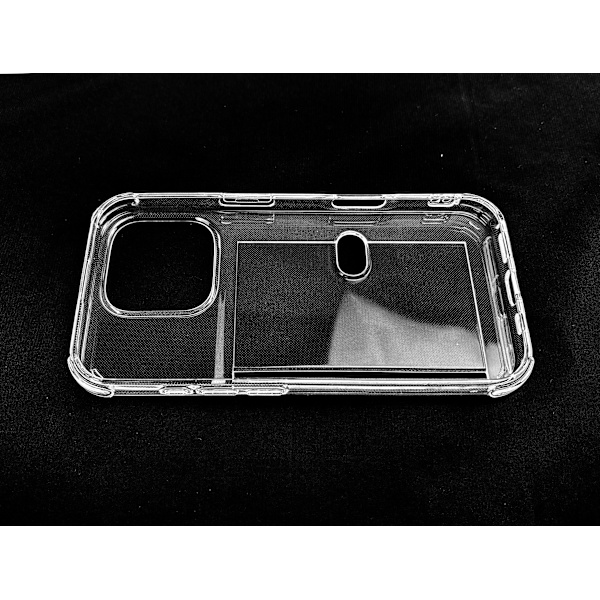 Mobilfodral med kortshållare för iPhone 15 Pro Max - Transparent