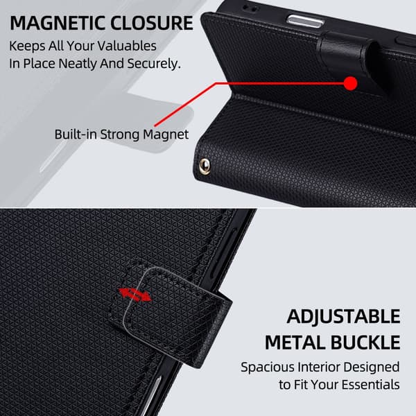Mobiltelefon Læder Flip Cover - Kompatibel med iPhone 15 Plus