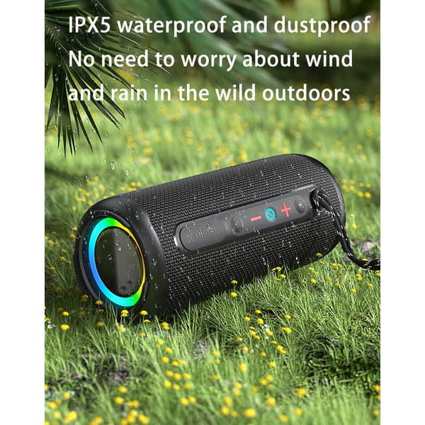 Musta RGB-valo langaton Bluetooth-kaiutin