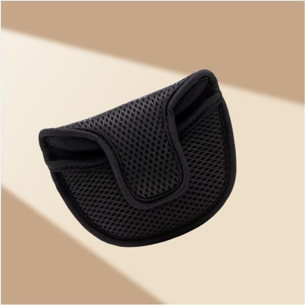 Mesh Semicircle Golf Putter Head Cover - Breathable Nylon Mesh Putter Protector Black Black