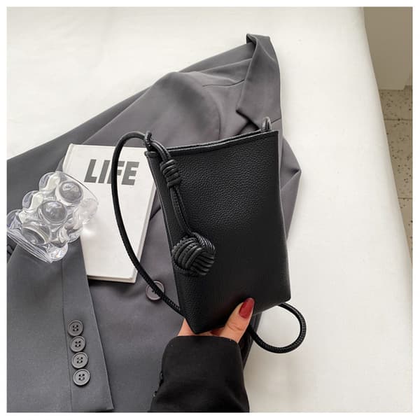 Chic Mini Crossbody telefonväska för kvinnor Black Black
