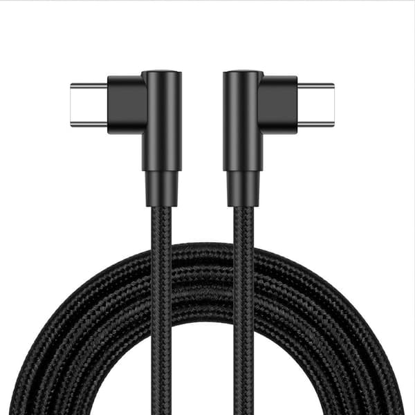 Vinklet datakabel - USB-C til USB-C 1 m 1 m