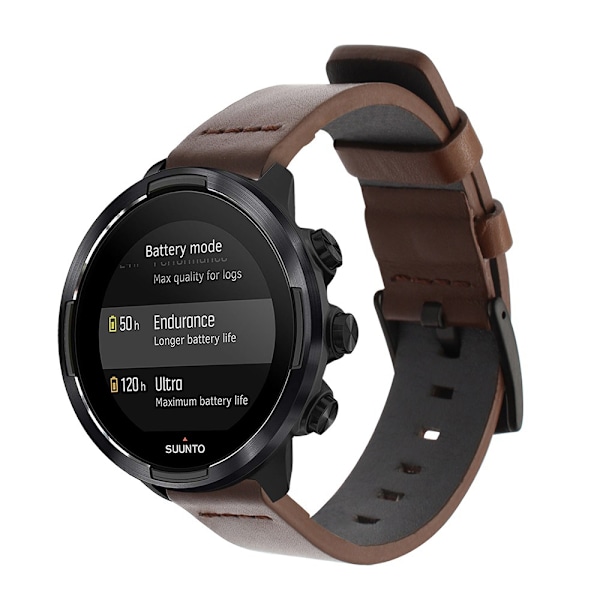 24 mm klockarmband för Suunto & Fossil Smartwatches kaffe