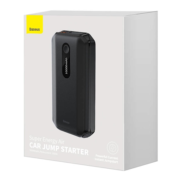 Baseus Super Energy Car Jump Starter 10000mAh, 1000A, USB (svart)