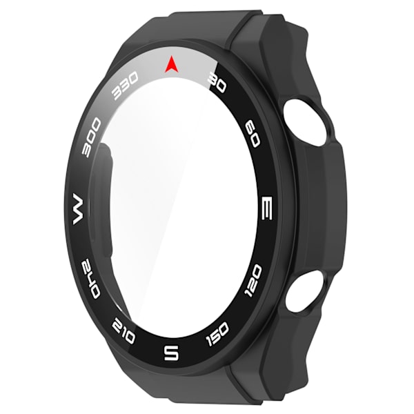 Suojakotelo Huawei Watch Ultimatelle - Integroitu kuori ja kotelo hopeaa Musta