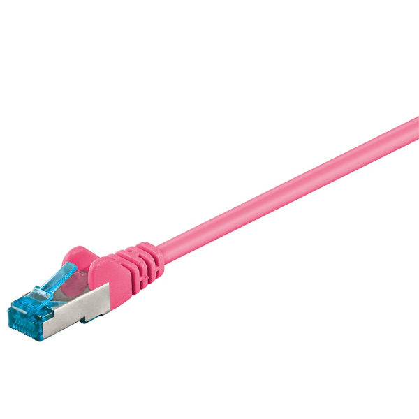 Patchkabel CAT 6A, S/FTP (PiMF), magenta, 1,5 m