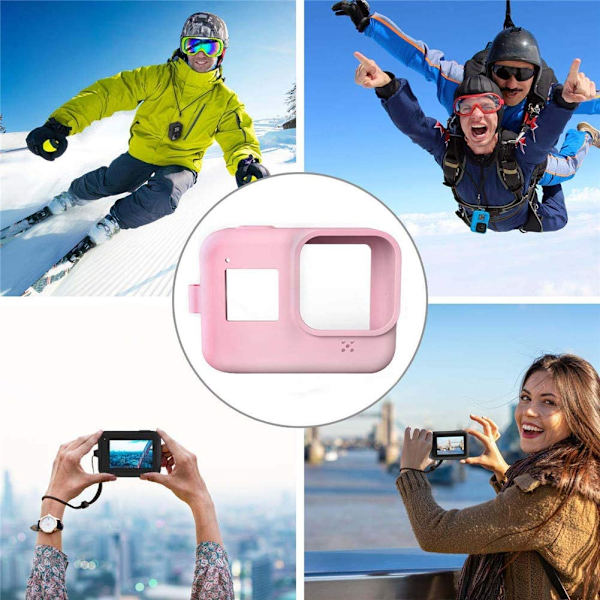 Silikone etui og tilbehør til GoPro Hero 8 Sort - pink