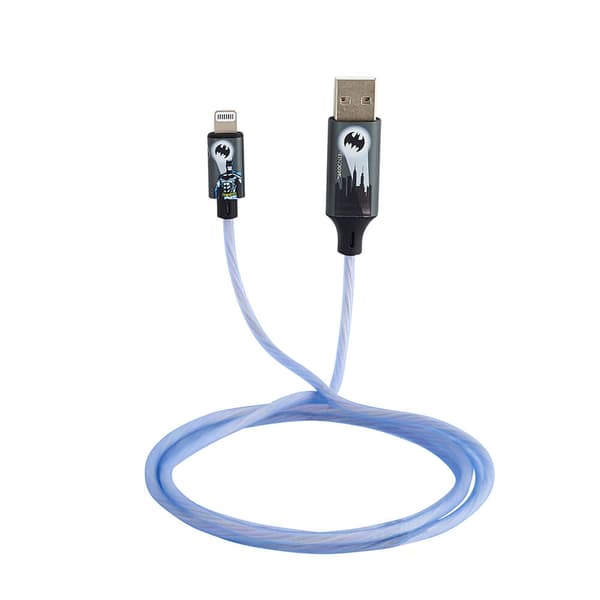 USB A till Lightning Light-Up 1,2m MFI Bat Logo