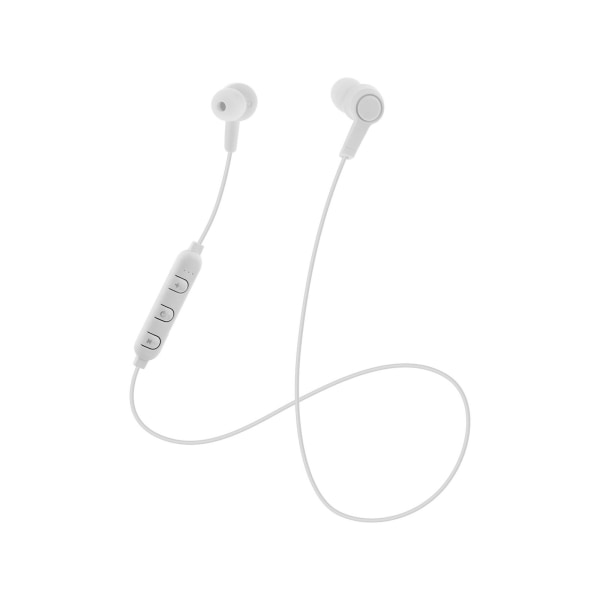 BT110 In-ear BT headphones, mic and control buttons, white
