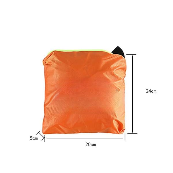 Vandtæt regnponcho - sort polyester PU Orange Orange