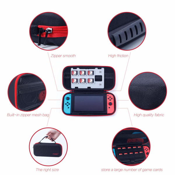 Nintendo Switch beskyttelsesetui med masser af tilbehør