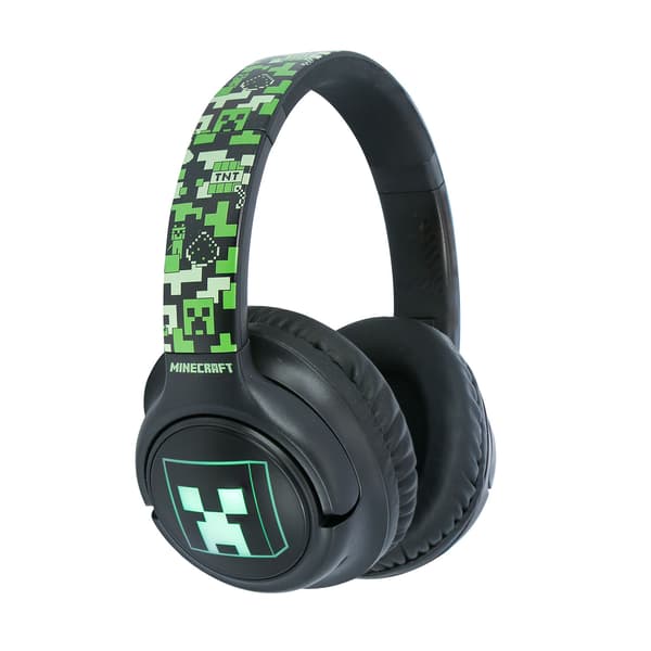 Høretelefon Minecraft Over-Ear Trådløs LED Lys Lyddeling