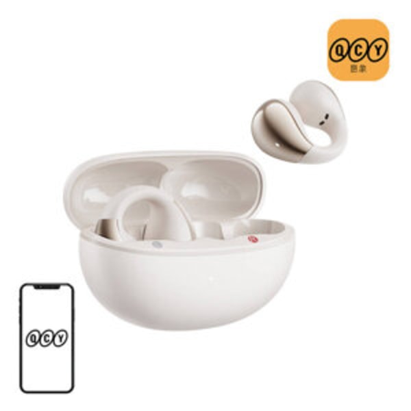 QCY Crossky Clip T33 hörlurar (vita)