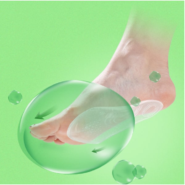 1 par Flat Feet Arch Orthotic Support indlægssåler Gennemsigtig