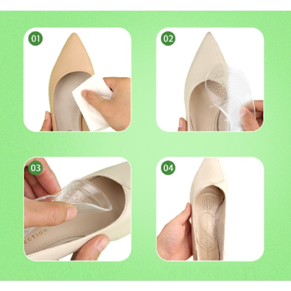 1 par Flat Feet Arch Orthotic Support indlægssåler Gennemsigtig