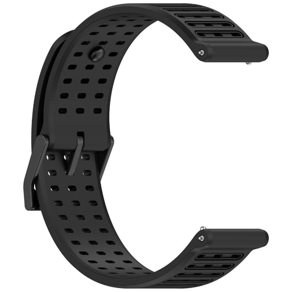 22mm Flydende Silikone Urrem Kompatibel med Suunto Vertical 2 - Sort