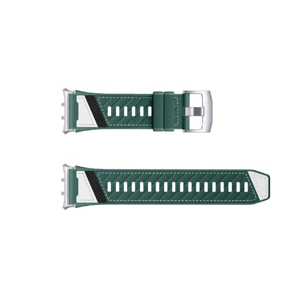Nylon udskiftningsrem kompatibel med Honor Watch 5, 22 mm interface, vildmarksgrøn farve og praktisk snaplås Silver Silver