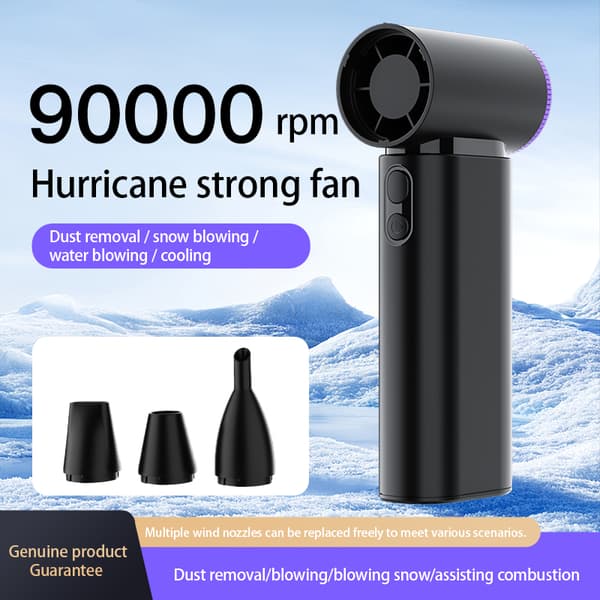 GY01 Hurricane Force Mini Fan: Kraftfuld og bærbar køling White White