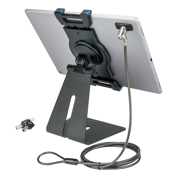 deltaco Universal tablet desk stand, wire lock, 360 rotation, bl