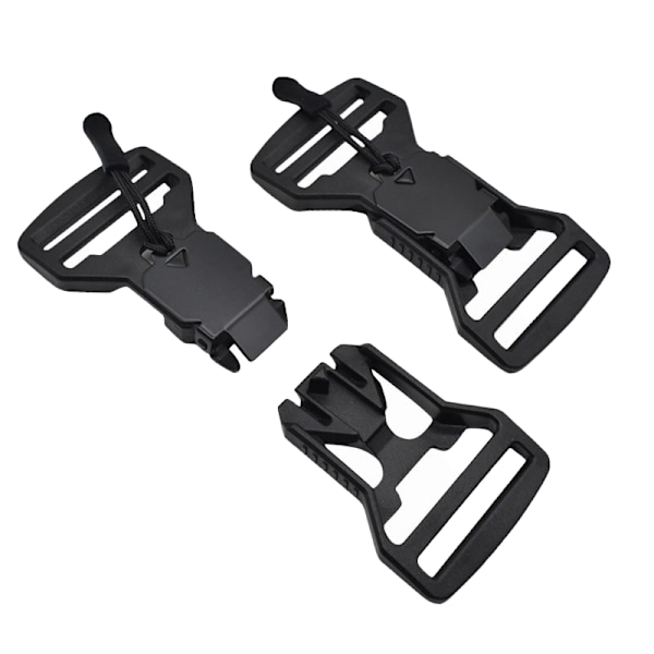 2-pack Magnetisk Spänne Svart - Snabbfäste för Väskor, Bälten och Taktisk Utrustning Model 9