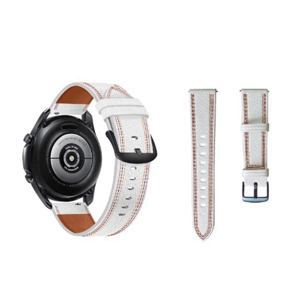 Læderurrem til HUAWEI GT3 White 20 mm White 20 mm