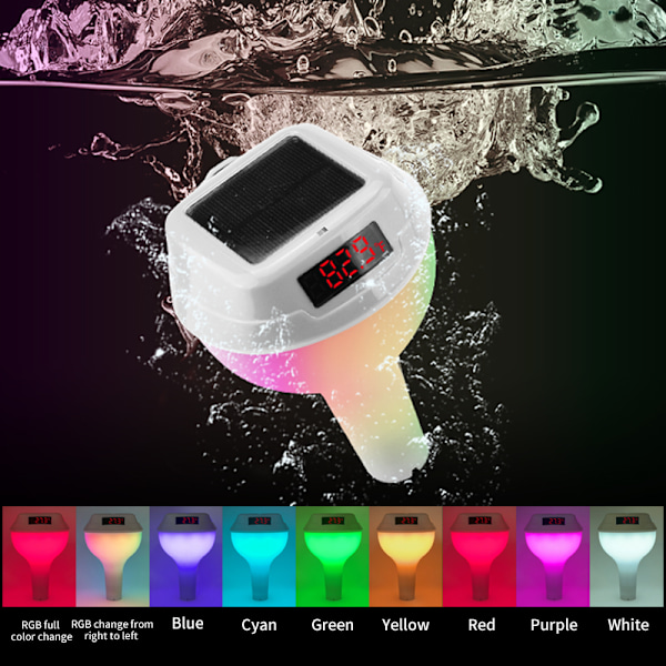 Flydende pooltermometer med LED-display, TS-PL01