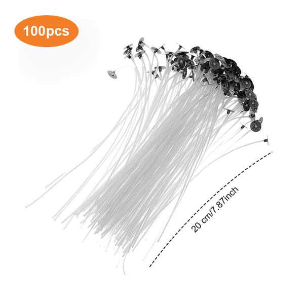 Vahatut kynttilänsydämet (20 cm) 100 kpl valkoinen