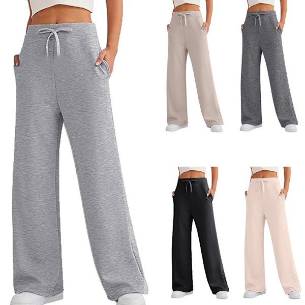 Højtaljede Casual Bukser Sort XL
